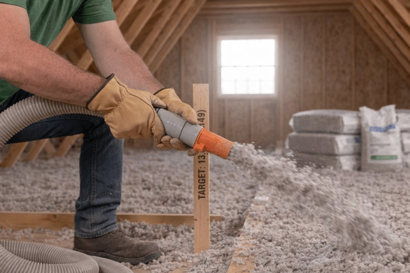 Blown-in insulation