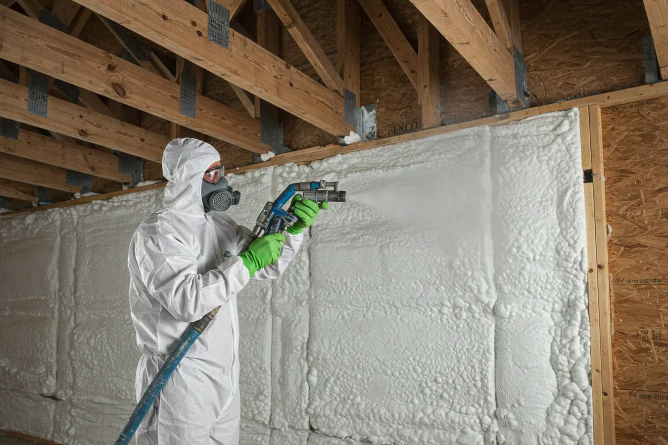 Spray foam insulation